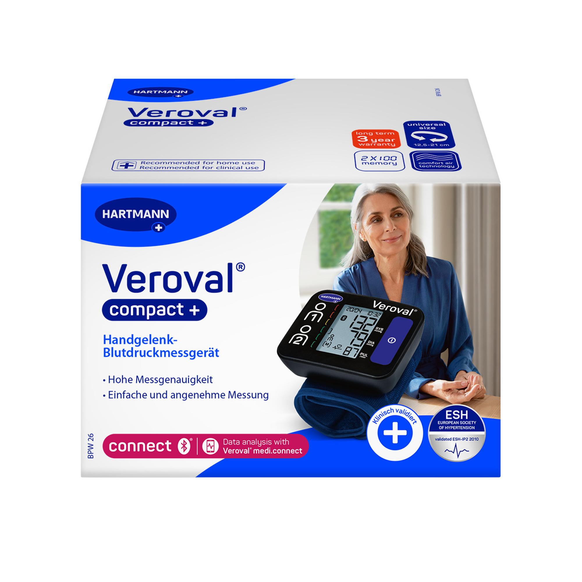 Hartmann Veroval® Compact Connect Wrist Blood Pressure Monitor