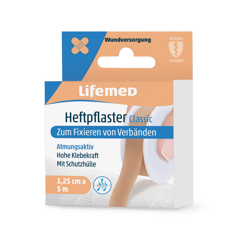 Adhesive plaster Classic, skin-colored, from Lifemed®, 5m x 1,25cm