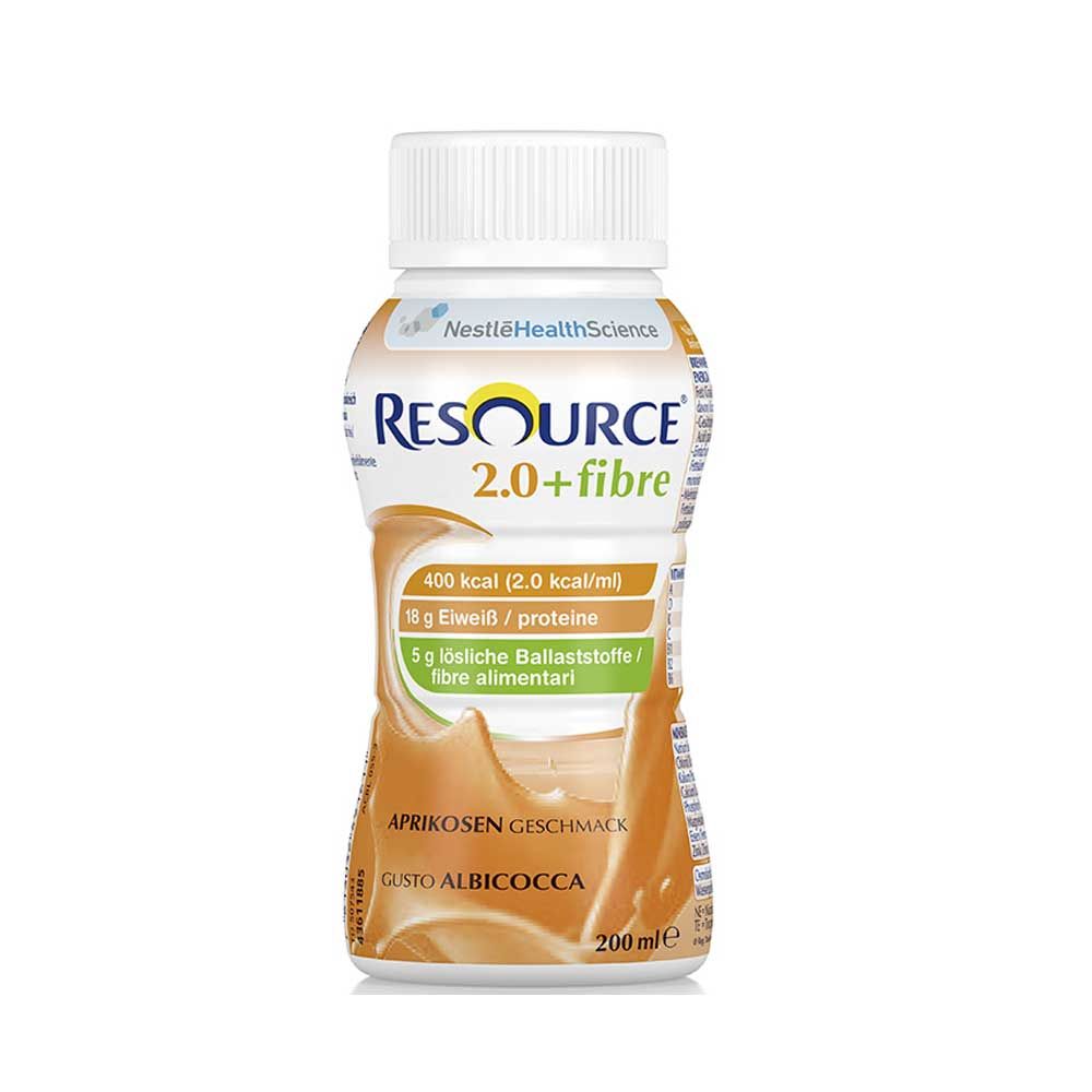 Nestle Resource 2.0 Fibre nutritonal Supplement, 4x200ml, apricot
