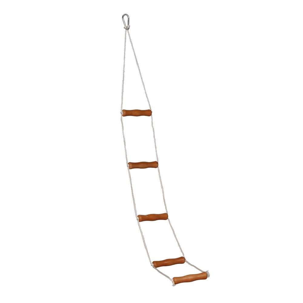 Bed ladder, rope ladder, raising aid, wood, 5 logs, 130 cm long