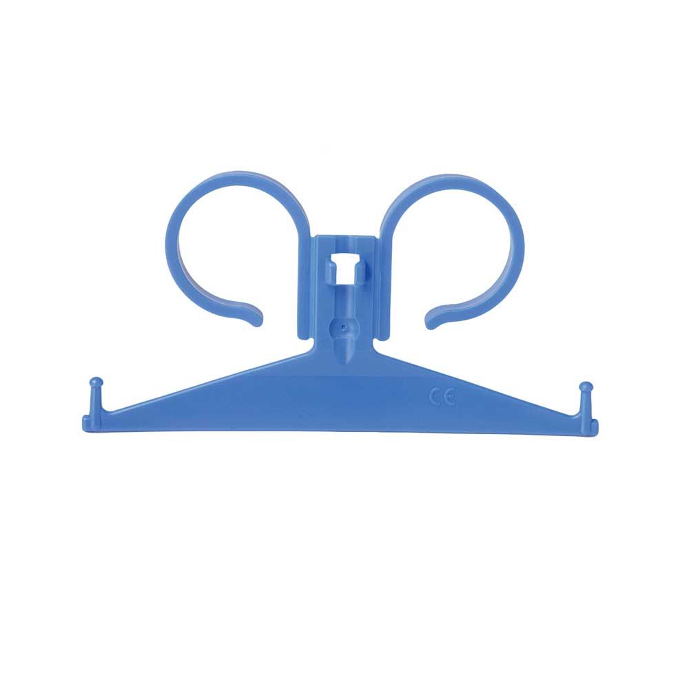 Behrend bed bag holder, twin holder, plastic, blue