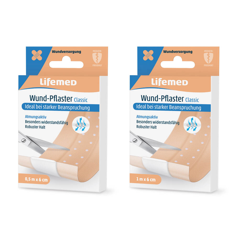 Wound plaster Classic, skin colored, from Lifemed®, 2 sizes