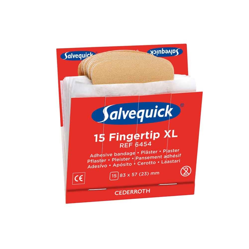 Cederroth Salvequick Plaster-Strips, instantpatch, 15 fingertip XL