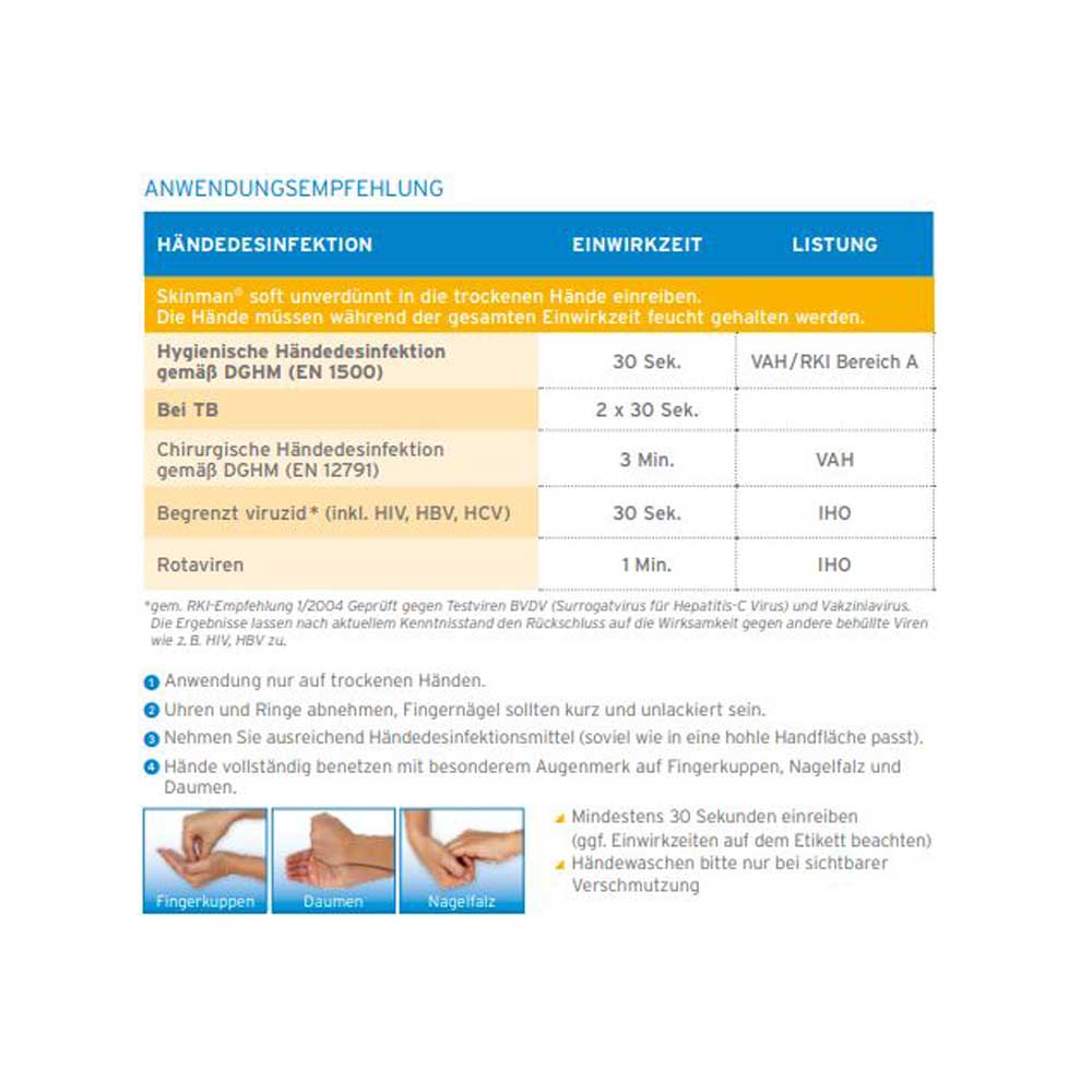 Ecolab Hand Disinfection Skinman Soft, 500 ml