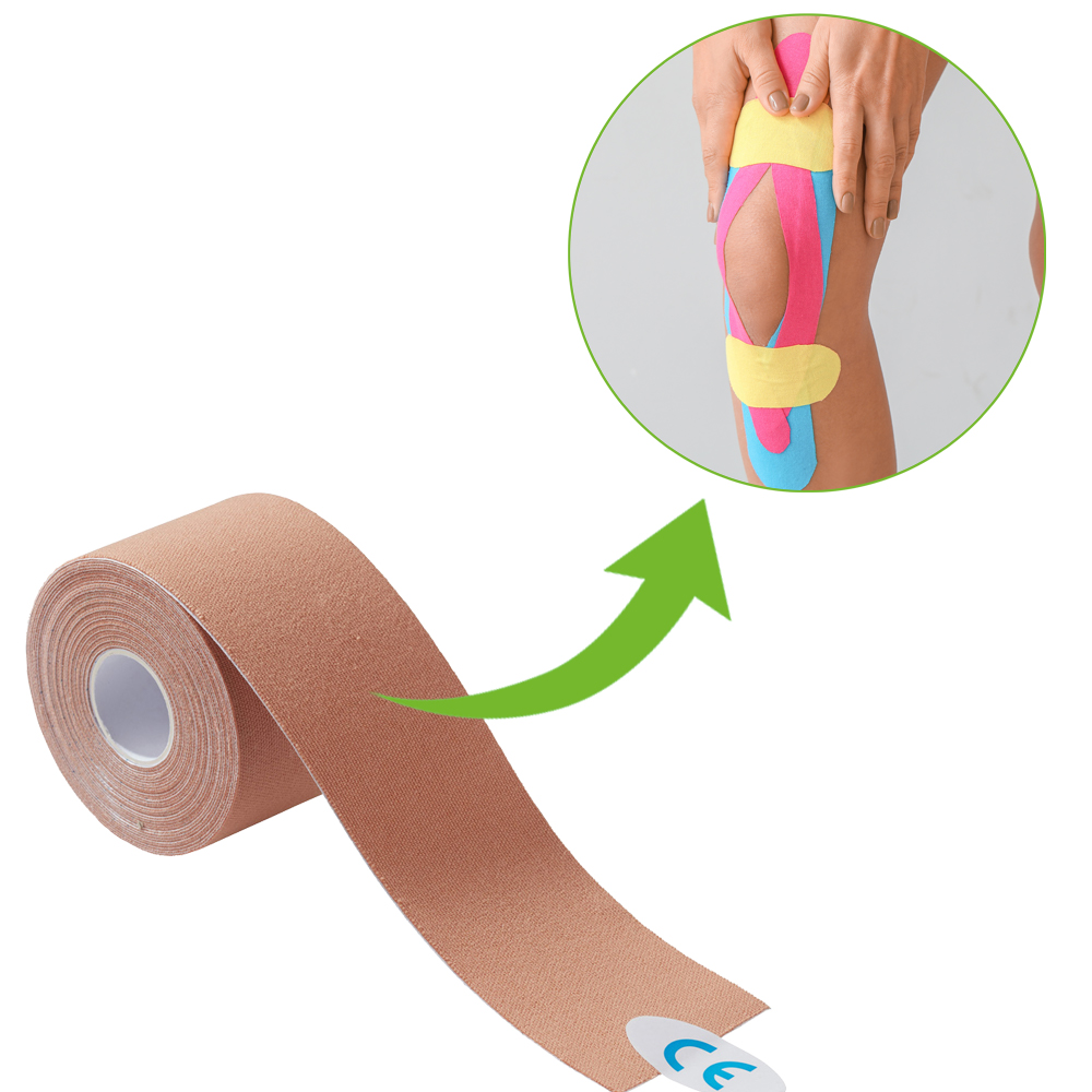 Power Kinesiology Tape, 5 cm x 5 m, 1 roll, fawn