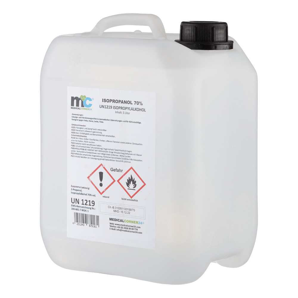 Isopropanol 70% Isopropylalcohol 4 x 5 litre canister