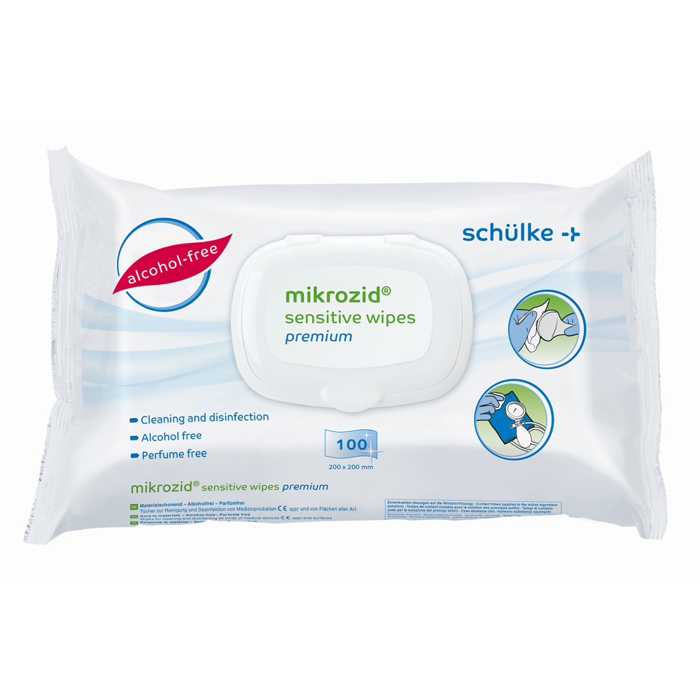 Mikrozid® Sensitive Wipes Premium, disinfectant wipes, Schülke, 100 pcs.