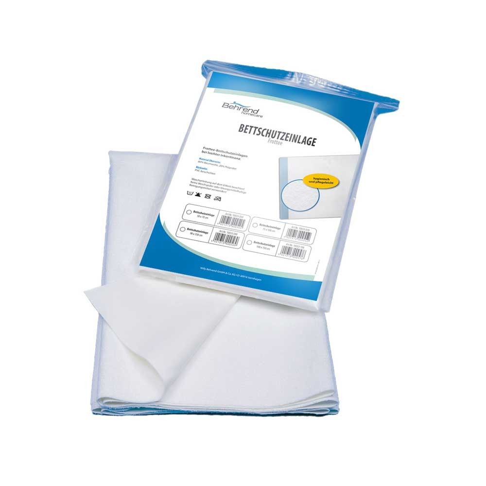Bed liner protection, terry cloth, PVC-coated, not lined, 90x150cm