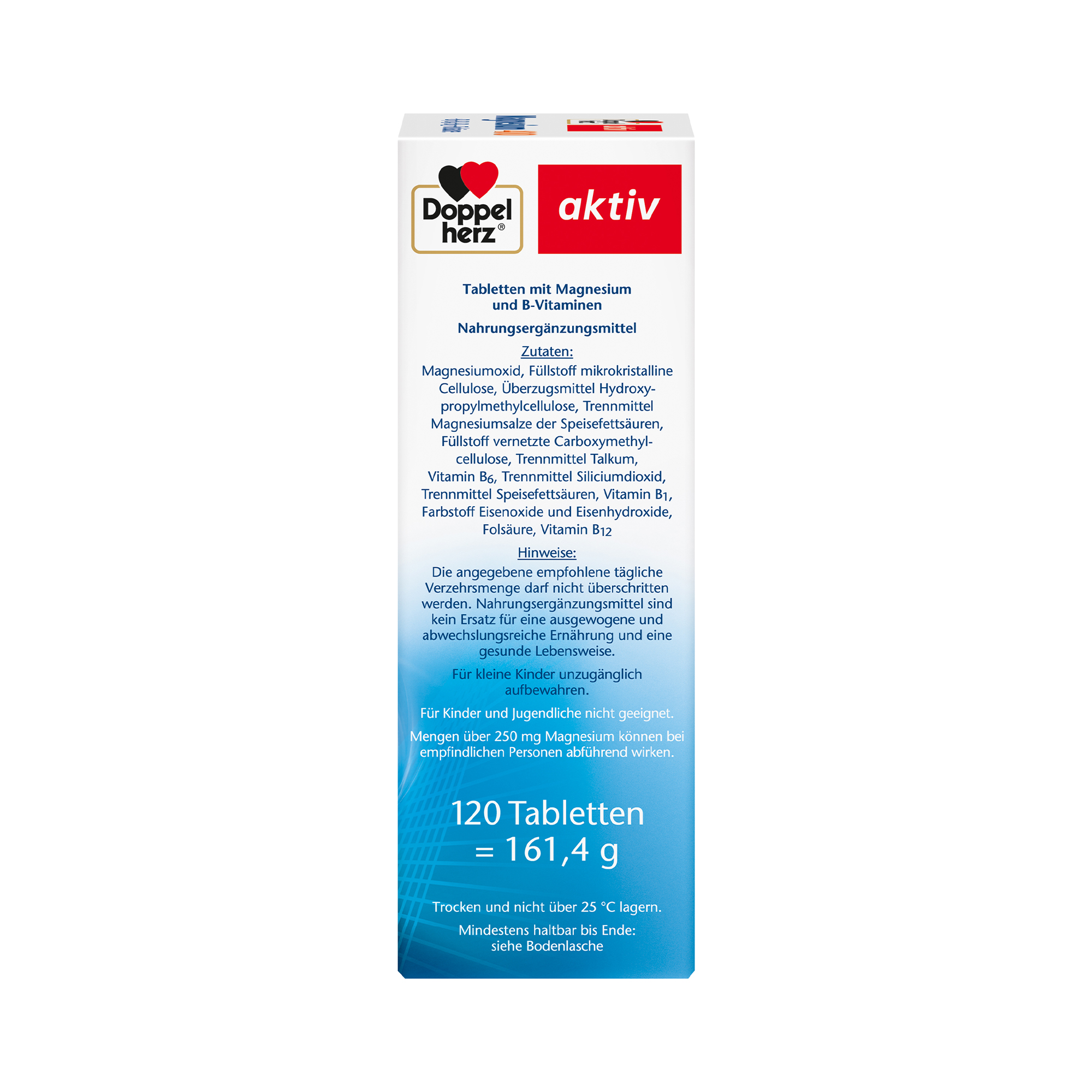 Doppelherz aktiv Magnesium 400, B+Folic Acid, 120 Tablets