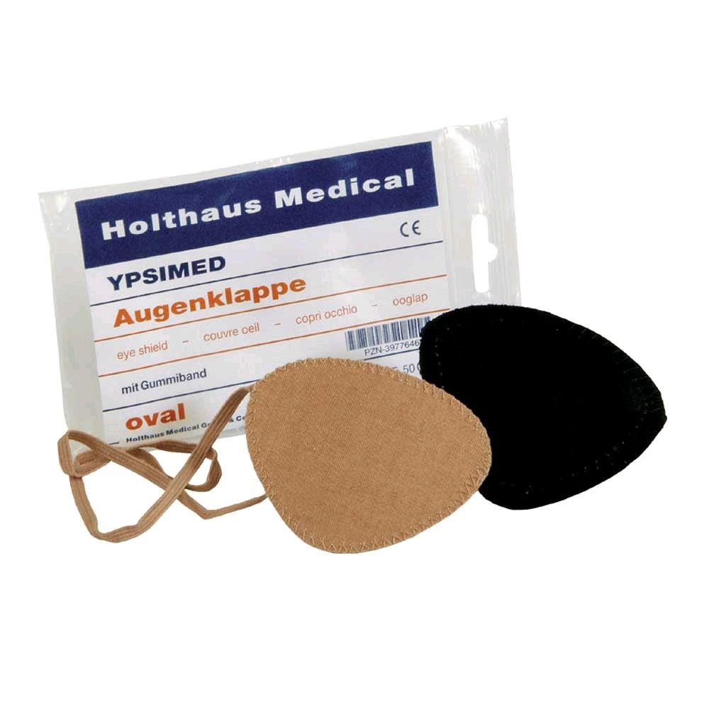 Holthaus Medical YPSIMED eyepatch, elastic, oval, black, 1 item