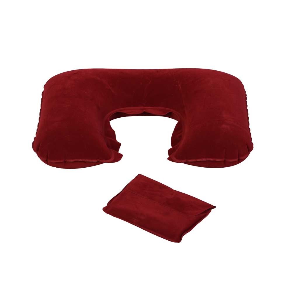 Behrend crescent-shaped cushion, inflatable, case, red