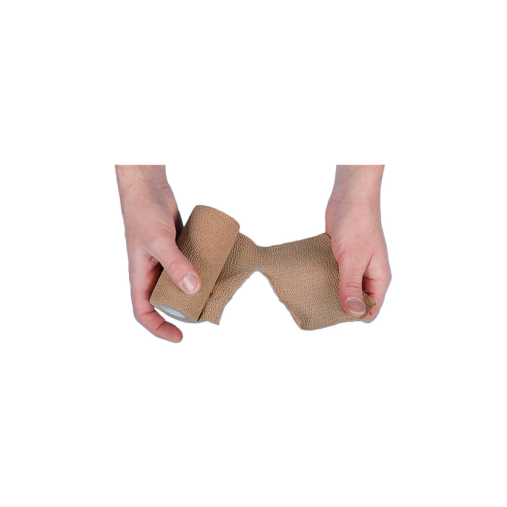 Nobarip, cohesive short-stretch bandage, brown, 4,5m x 6cm