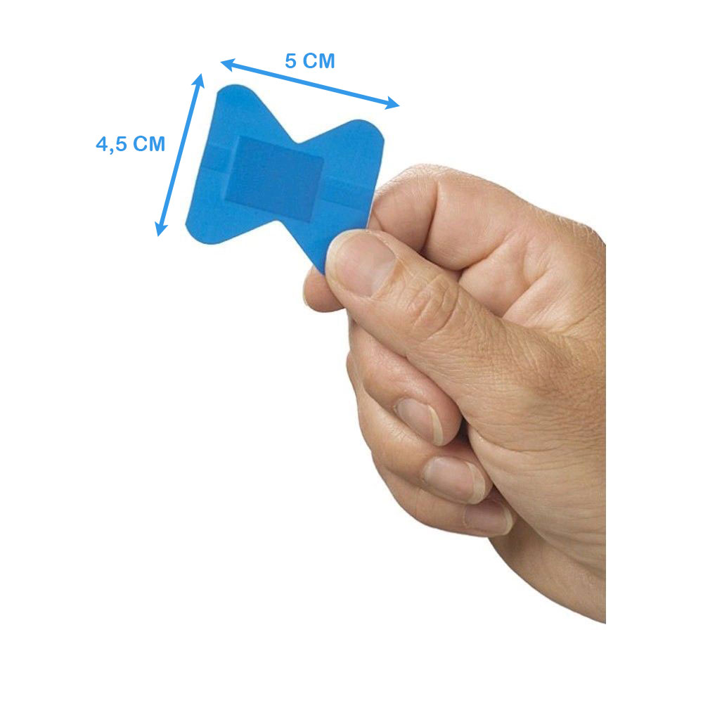 Detectable Fingertip Plaster, blue, 45 x 50 mm, 25 items