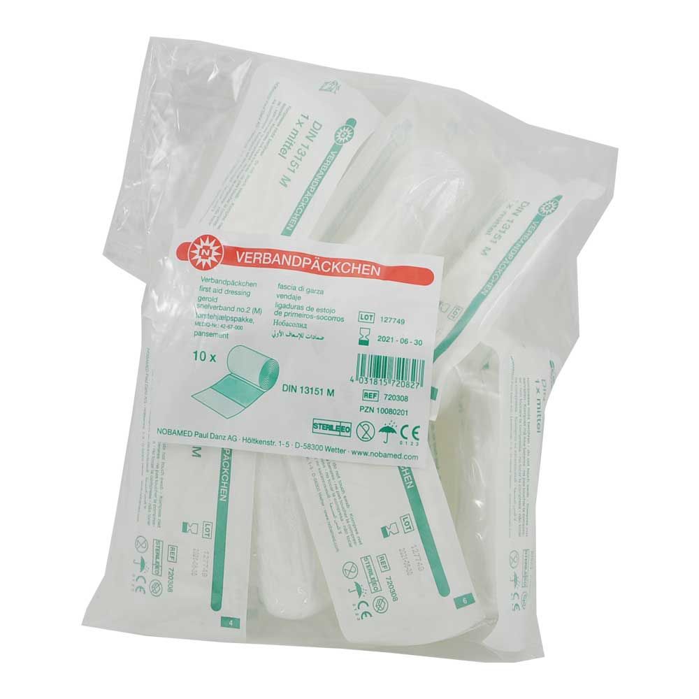 Noba first aid dressing, DIN13151, sterile, wound dressing, 10pcs, S-L