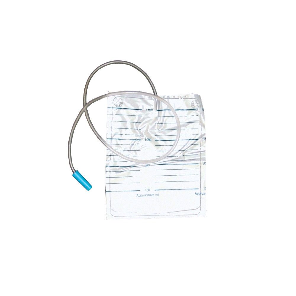 Ratiomed urinary bag standard, non-sterile, 90cm hose, 1,5 L, 100 pack