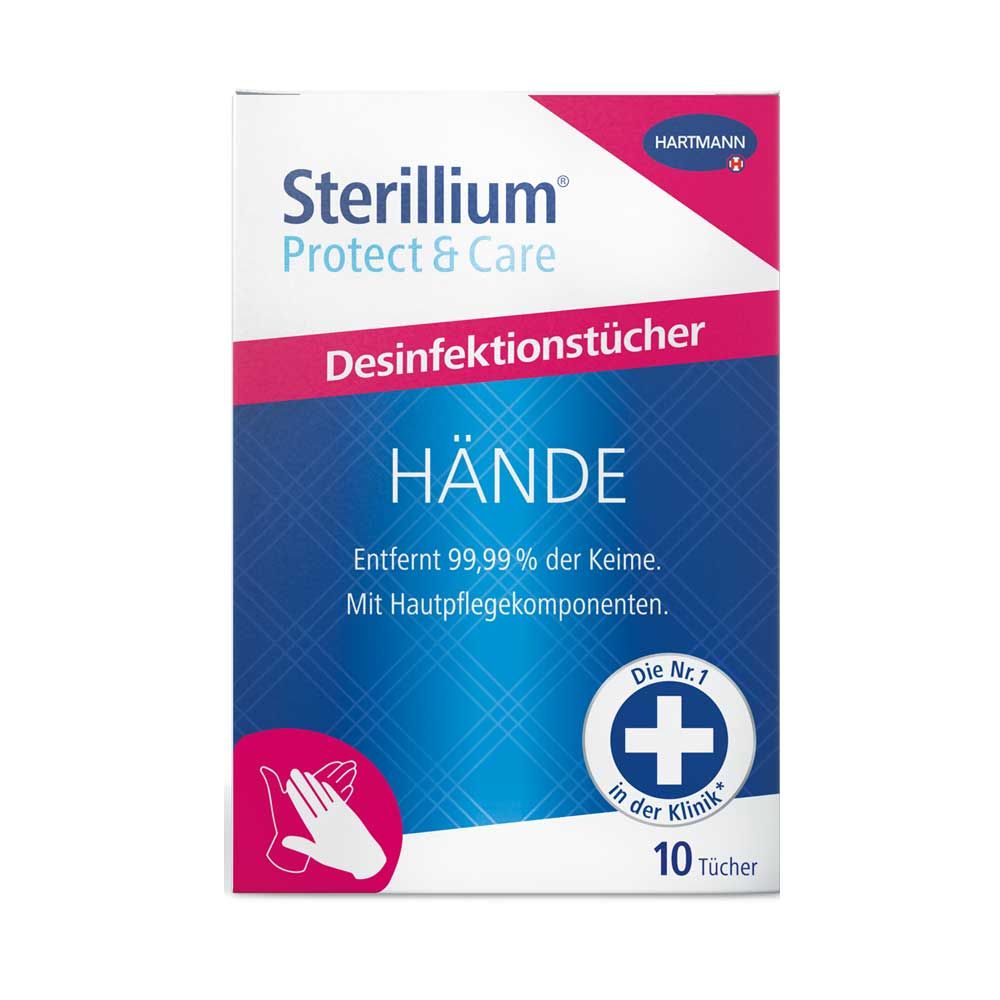 Hartmann Sterillium Protect & Care Hand Disinfectant Wipes, 10 Pcs