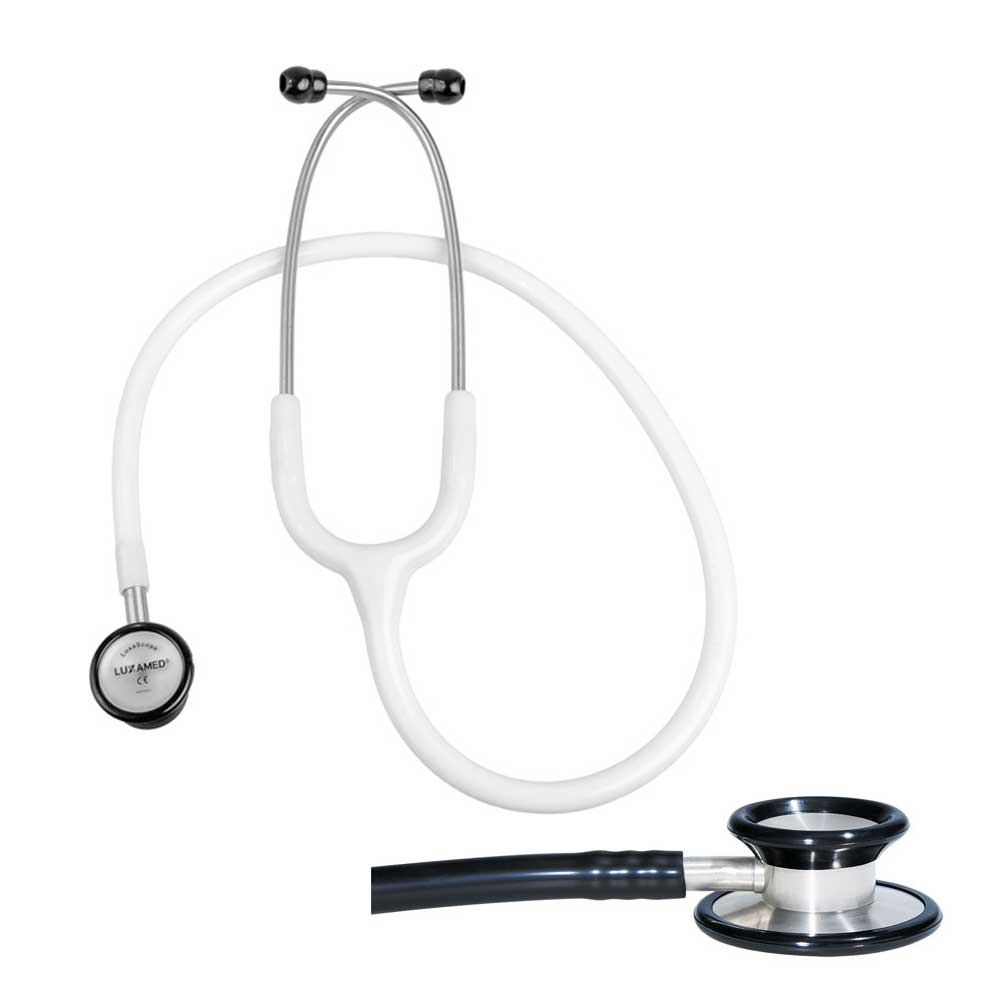 Luxamed Twin-Head Stethoscope LuxaScope Sonus Adult, white