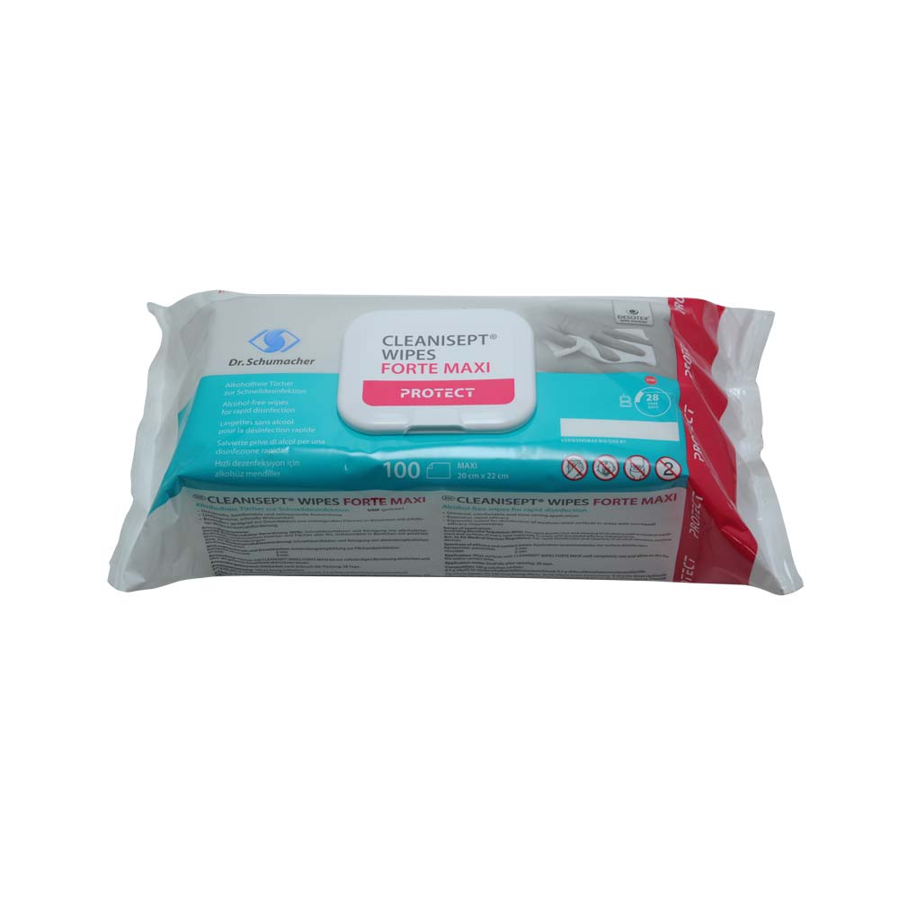 Cleanisept Wipes forte maxi desinfection wipes from Dr. Schumacher, 100 pieces