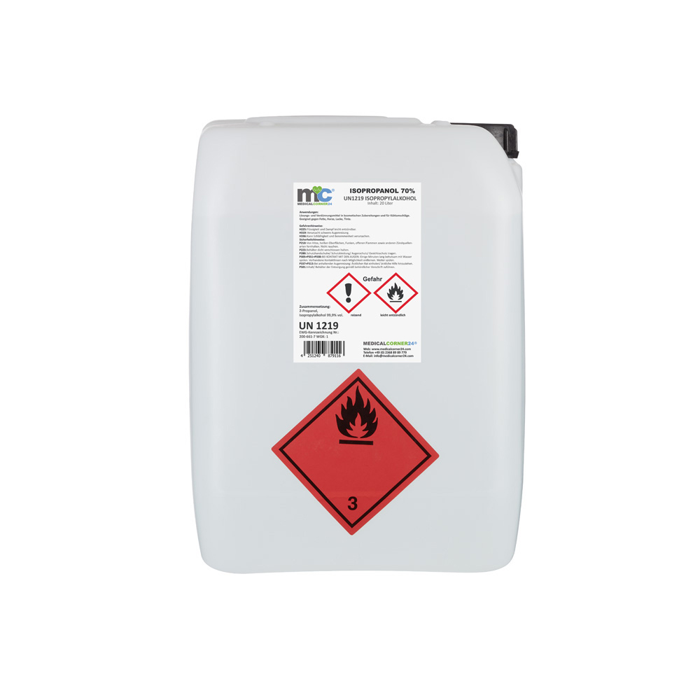 Isopropanol 70% isopropyl alcohol 20 litre canister