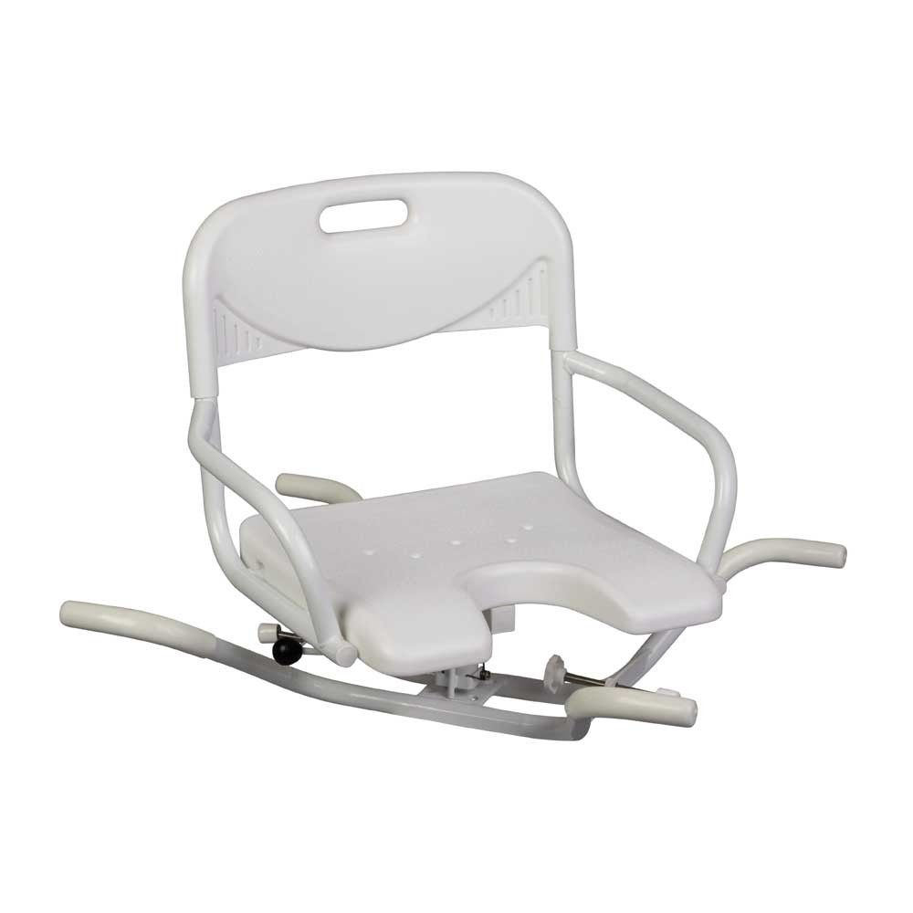 Behrend bath seat Extra, rotatable, backrest, hygienic cutout, 100kg