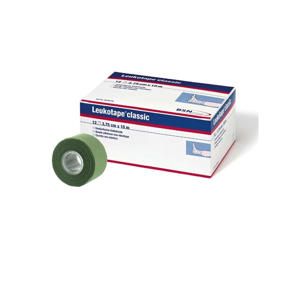 BSN medical Leukotape classic, Tape bandage 3,75cmx10m, 12 rolls green