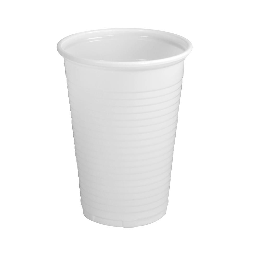 Ampri rinse beakers, polystyrene, rounded, white 200ml 100pcs
