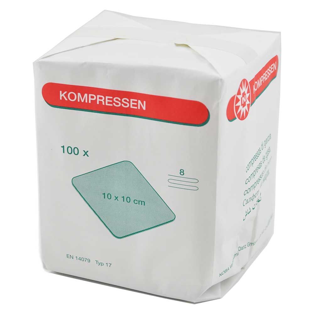 Noba gauze compress, 8-fold, non-sterile, 100pcs, 5x5cm