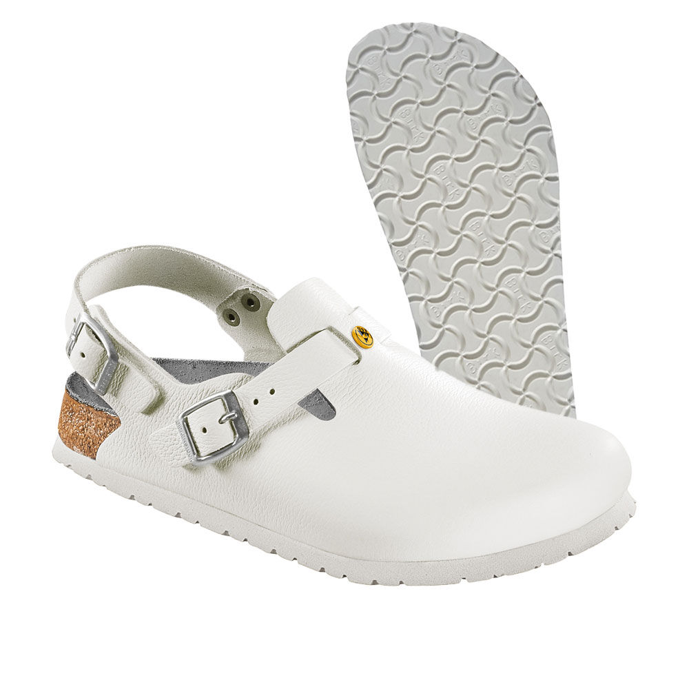 Birkenstock Tokio ESD, TÜV-certified, white, narrow with, various sizes