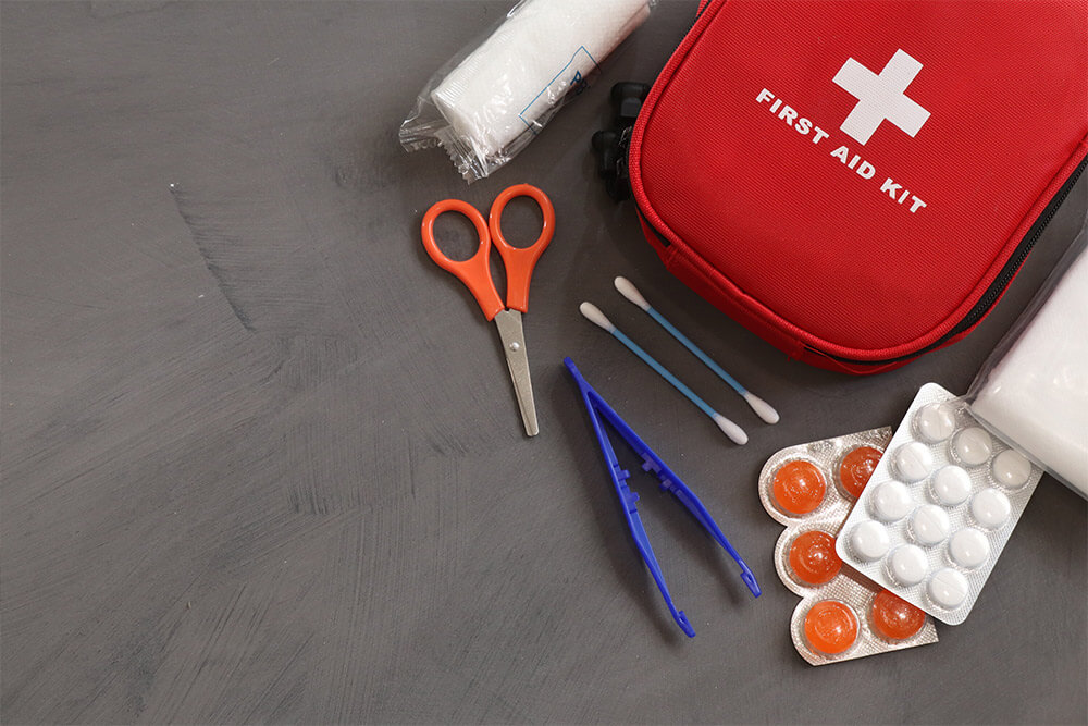 first aid materials, emergency equipment, first aid kits