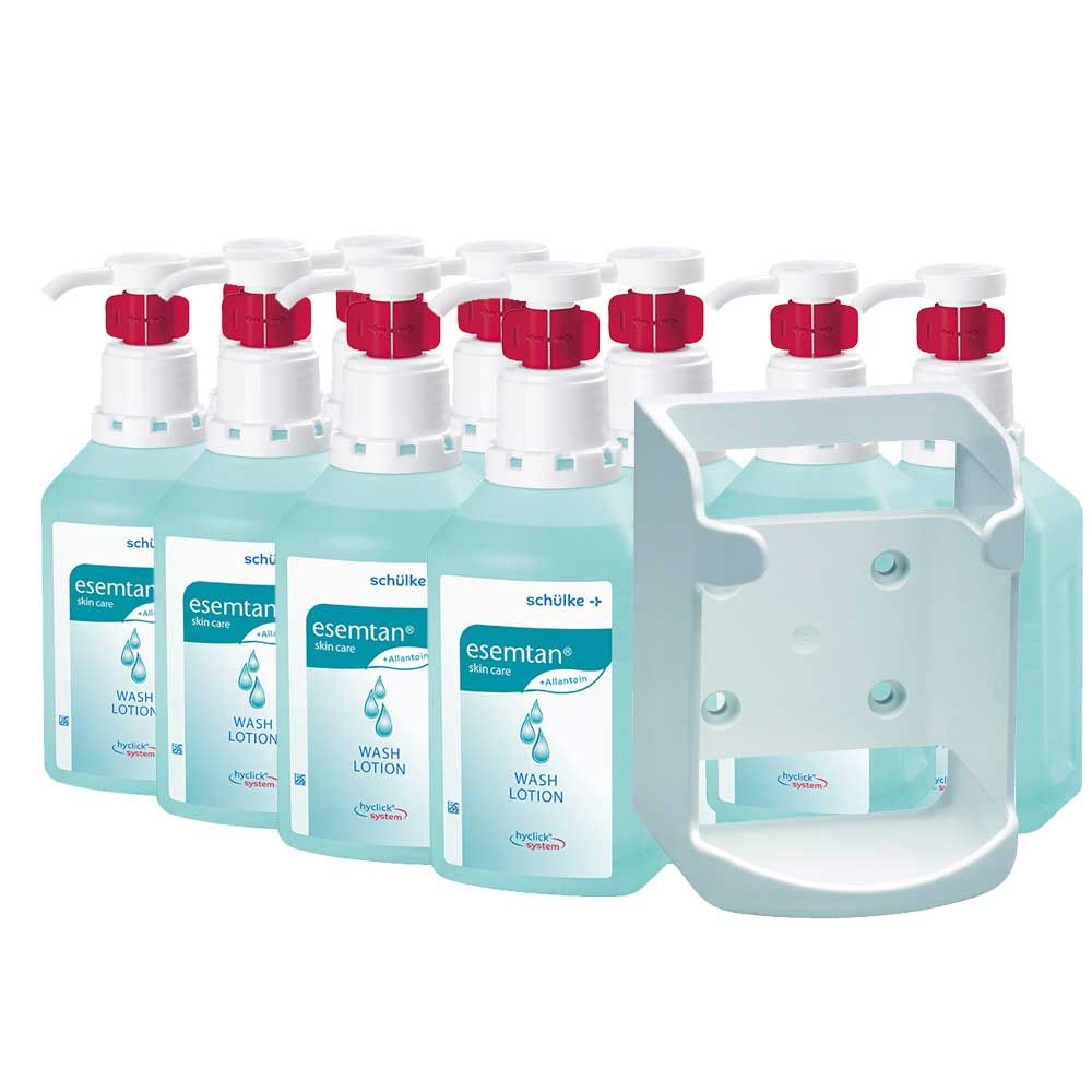 Schülke Set esemtan Wash Lotion 10x1000ml, hyclick, with wall mount