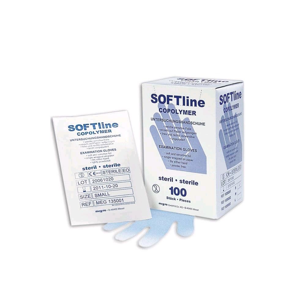 SOFTline Copolymer Gloves, non-sterile, 100 items, size M