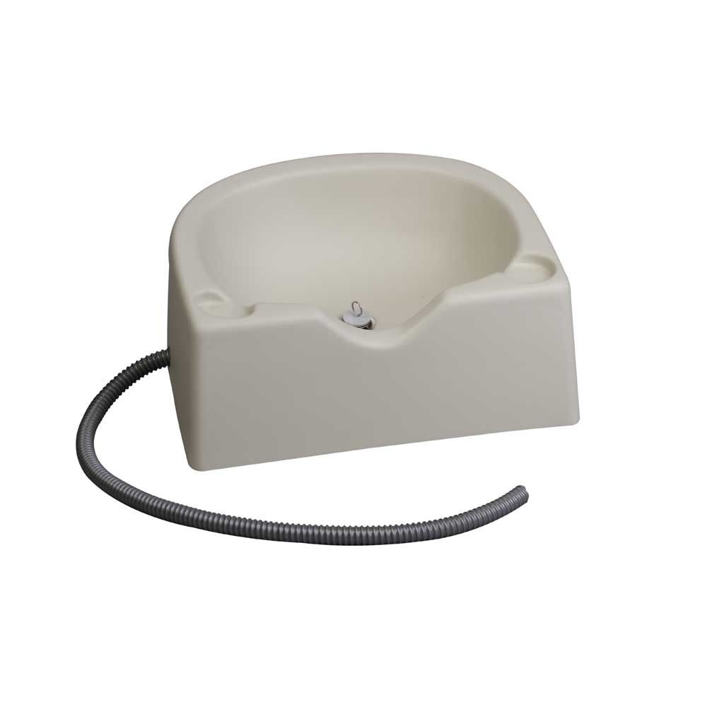 Behrend head washbasin, mobile, head recess, double seal, 49x41x18,5cm