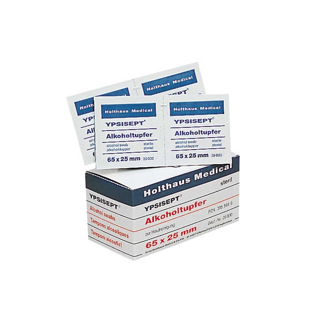 Holthaus Medical YPSISEPT® Alcohol Swabs, 65x25mm, 100 pcs