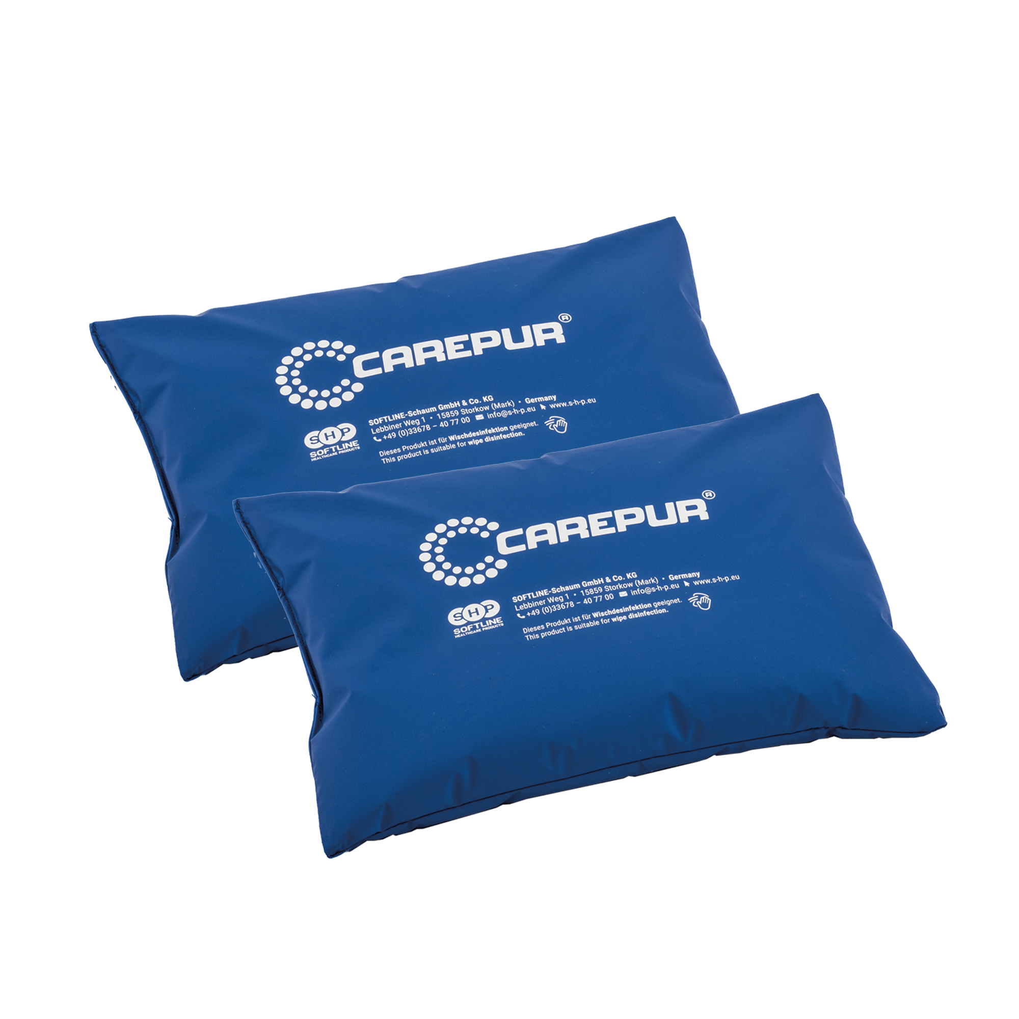SHP CAREPUR Universal Pillow blue, 40 x 30 cm, 2 pieces