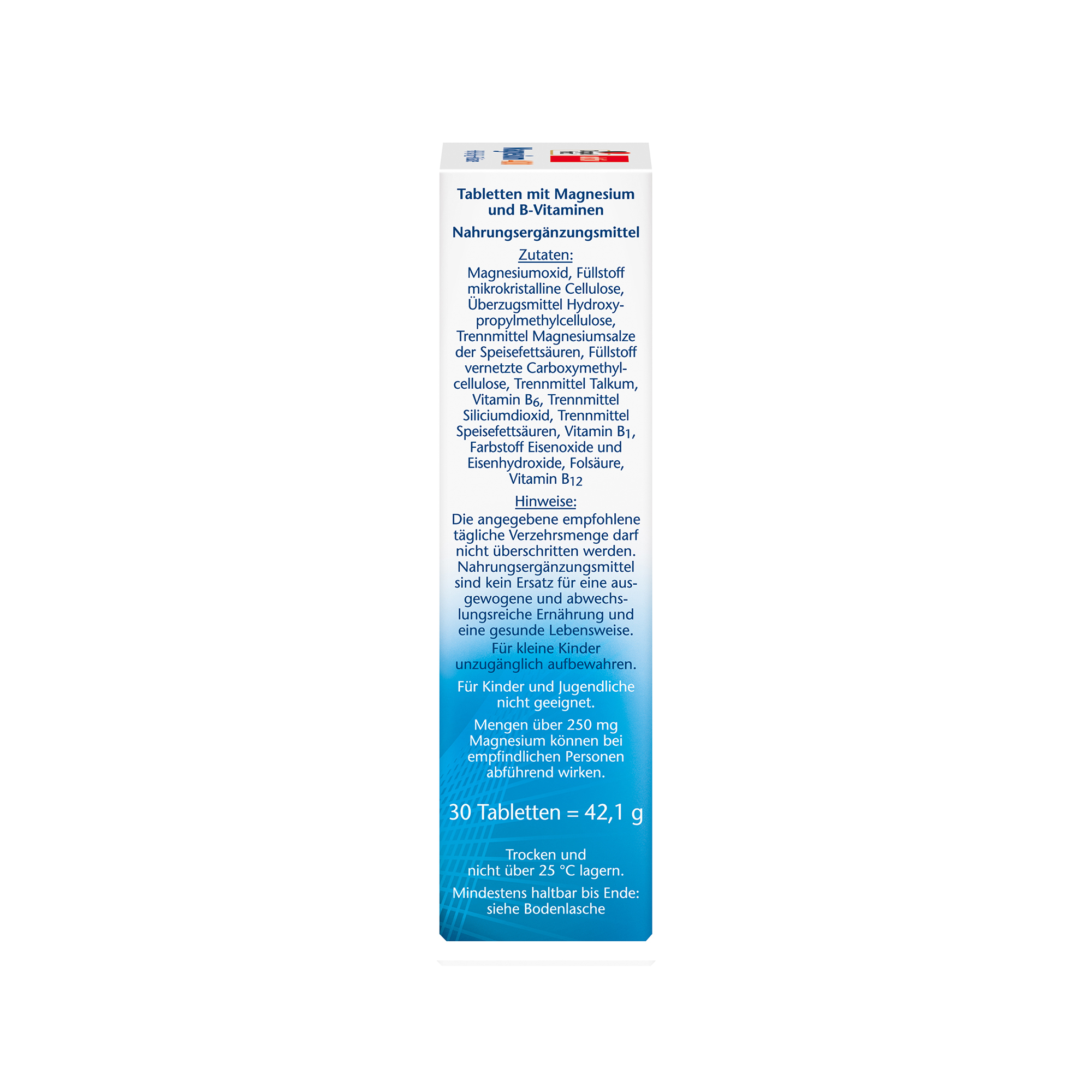 Doppelherz aktiv Magnesium 400, B1+B6+B12+Folic Acid, 30 Tablets