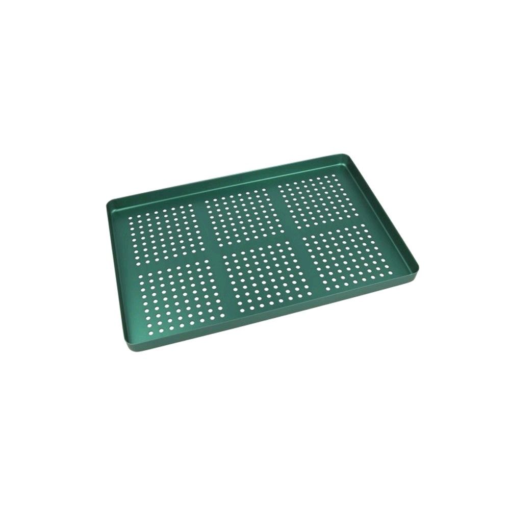 Euronda Normtray Aluminium Bottom, perforated, green