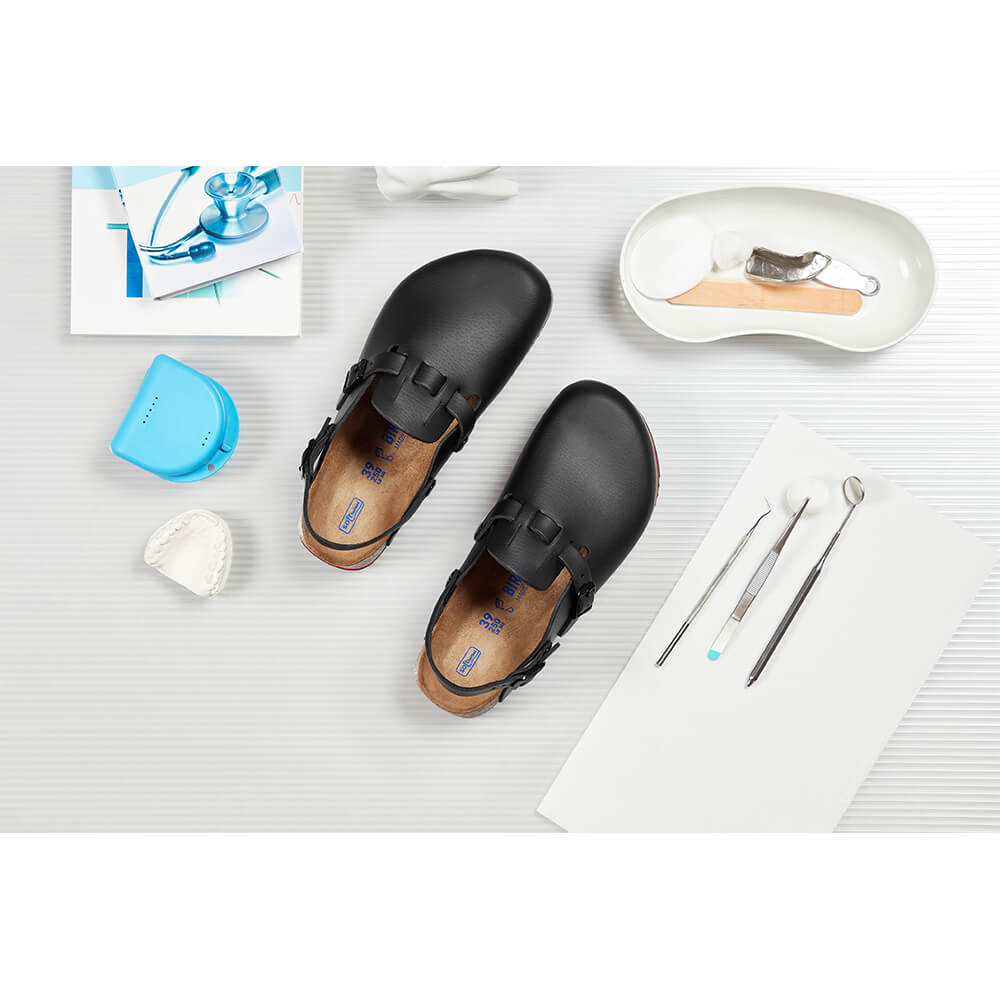 Kay SL super outsole, Softbed, Birkenstock, black-red, Normal Size 39