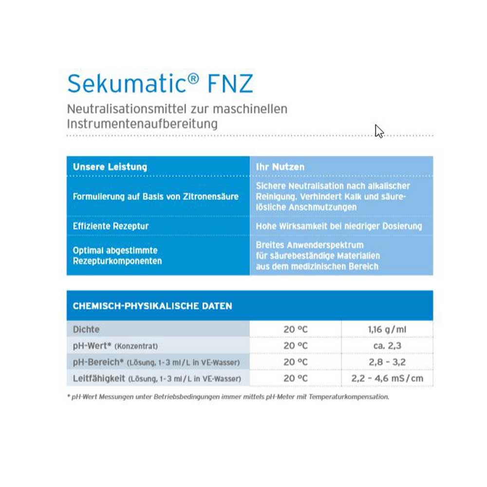 Ecolab Sekumatic FNZ Neutralizer for Instruments, 5 L