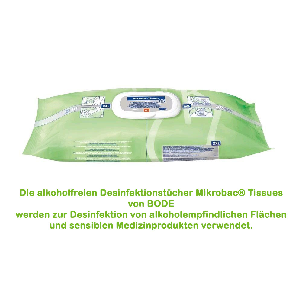 Mikrobac Tissues XXL, Flow Pack with 40 wipes