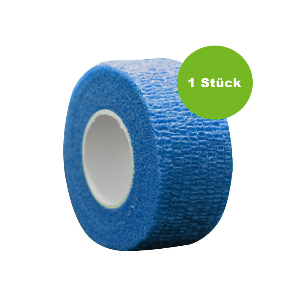 MC24 finger tape, cohesive, 2,5cm x 4,5m, blue, 1pc