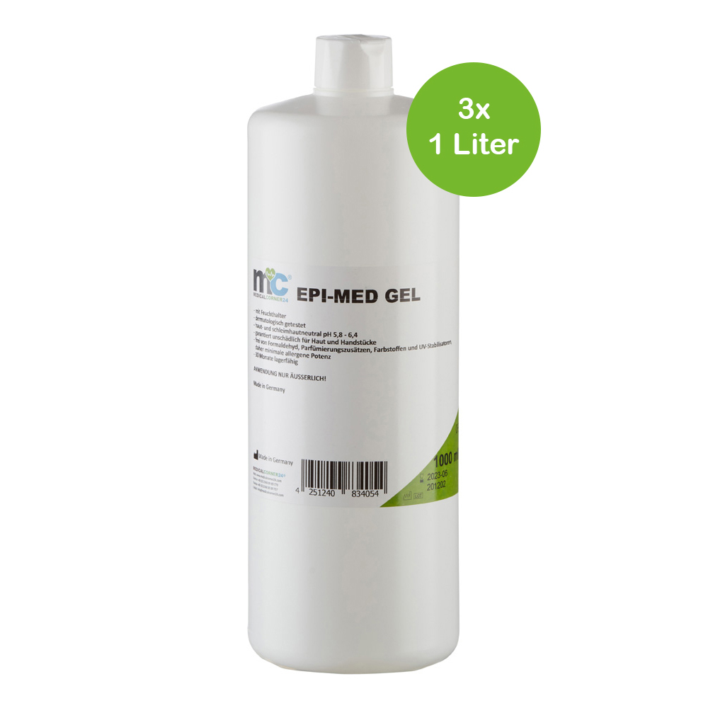 IPL Gel Epi-Med, IPL contact gel for laser hair removal, 3 x 1 litre
