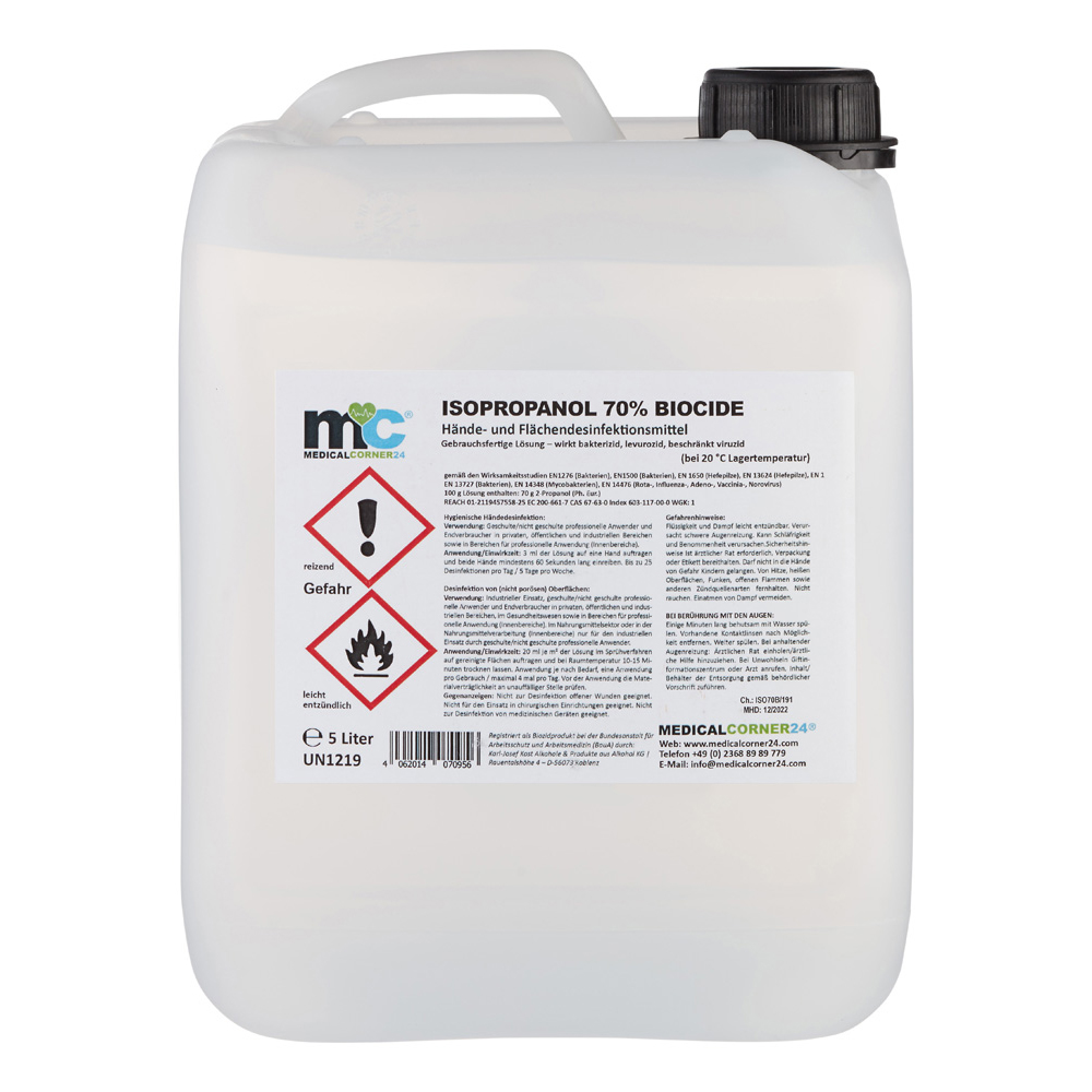 MC24® Hand and Surface Disinfection Biocide, 5 Liter Canister