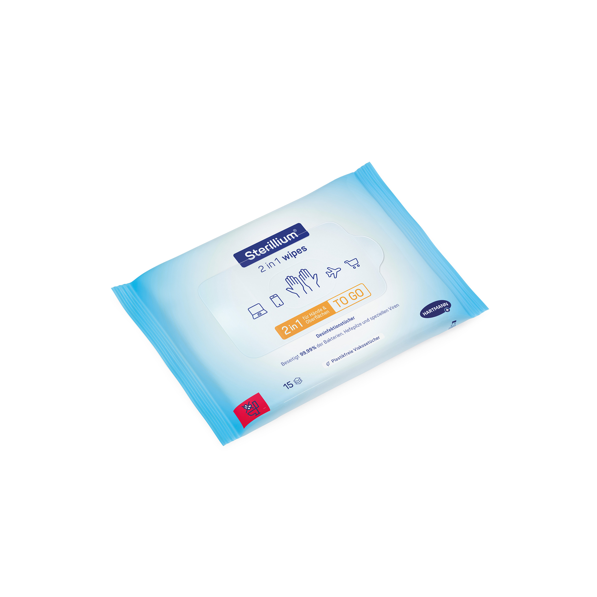 Hartmann Sterillium® 2 in 1 wipes, hand and surface disinfection wipe