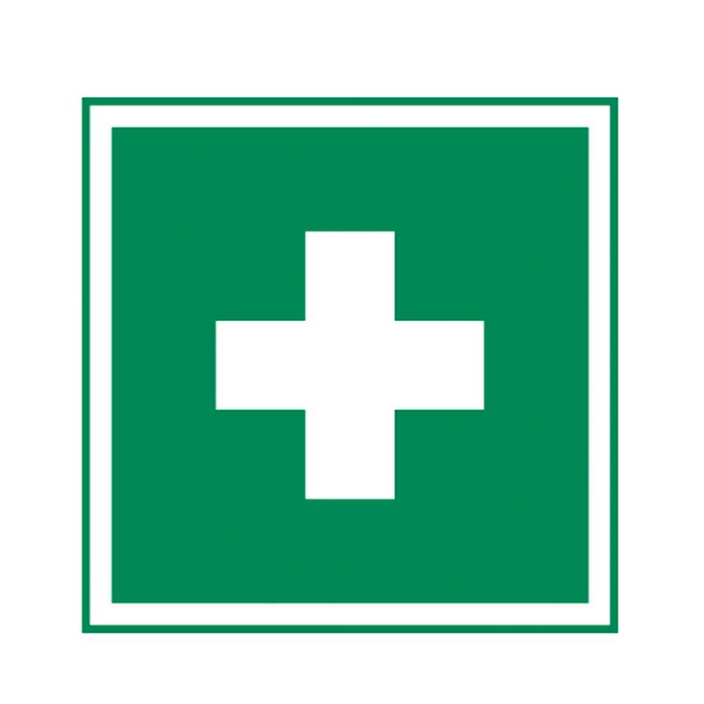 Holthaus Medical Rescue Sign First Aid, 200x200mm