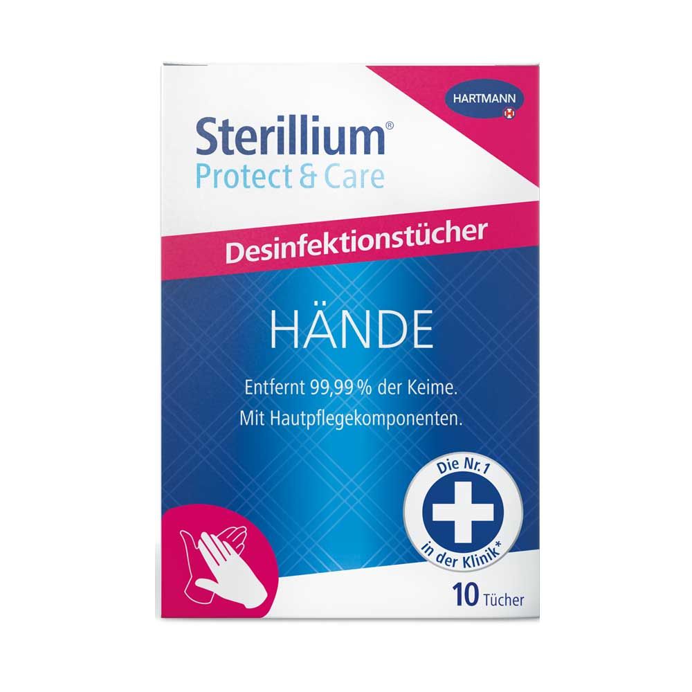 Hartmann Sterillium Protect & Care Hand Disinfectant Wipes, different packaging units