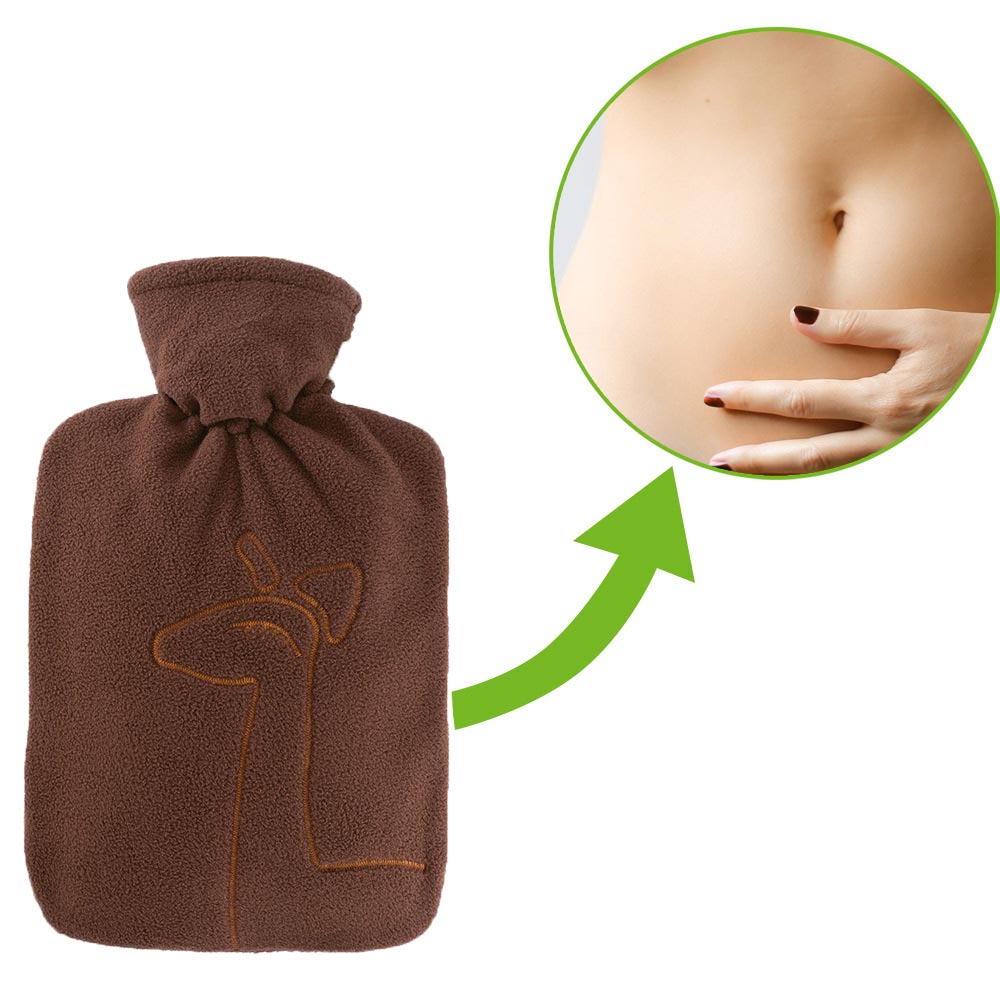 Hugo Frosch Classic Hot Water Bottle 1,8 L, Doublefleece cover, various. Colors