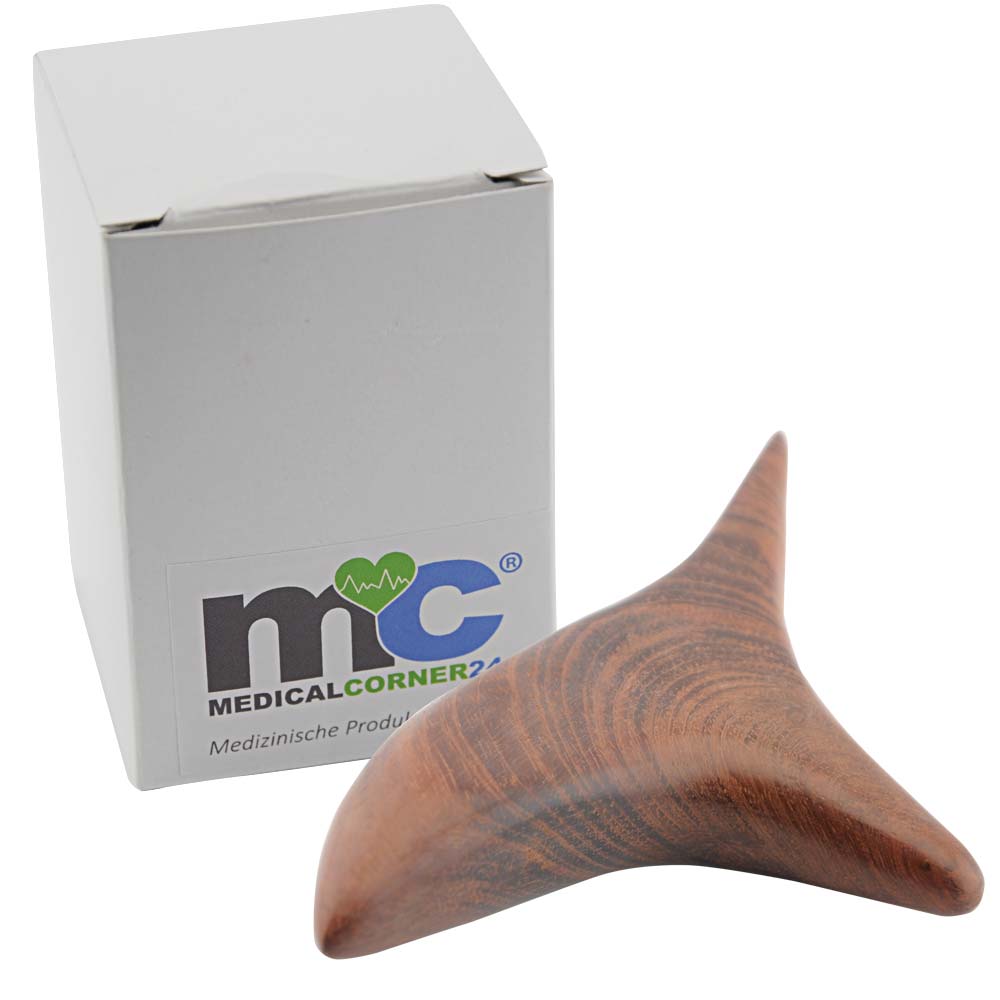 MC24® Massage Wood Tricorn Birdy, Hardwood, Smooth, Trigger Point, 1pc