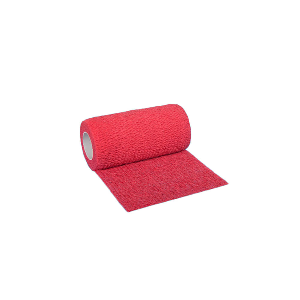Nobaheban cohesive compression bandage, red, various sizes