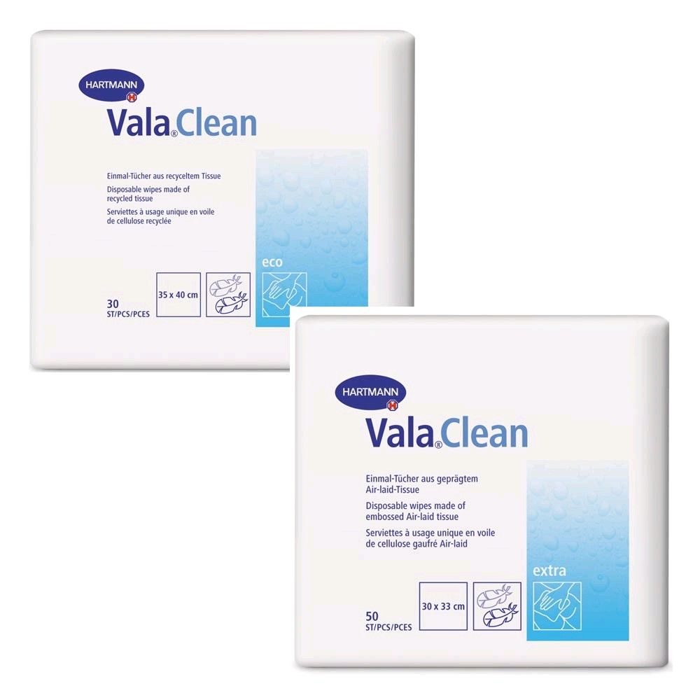 Disposable towels Vala®Clean of Hartmann, variants eco or extra