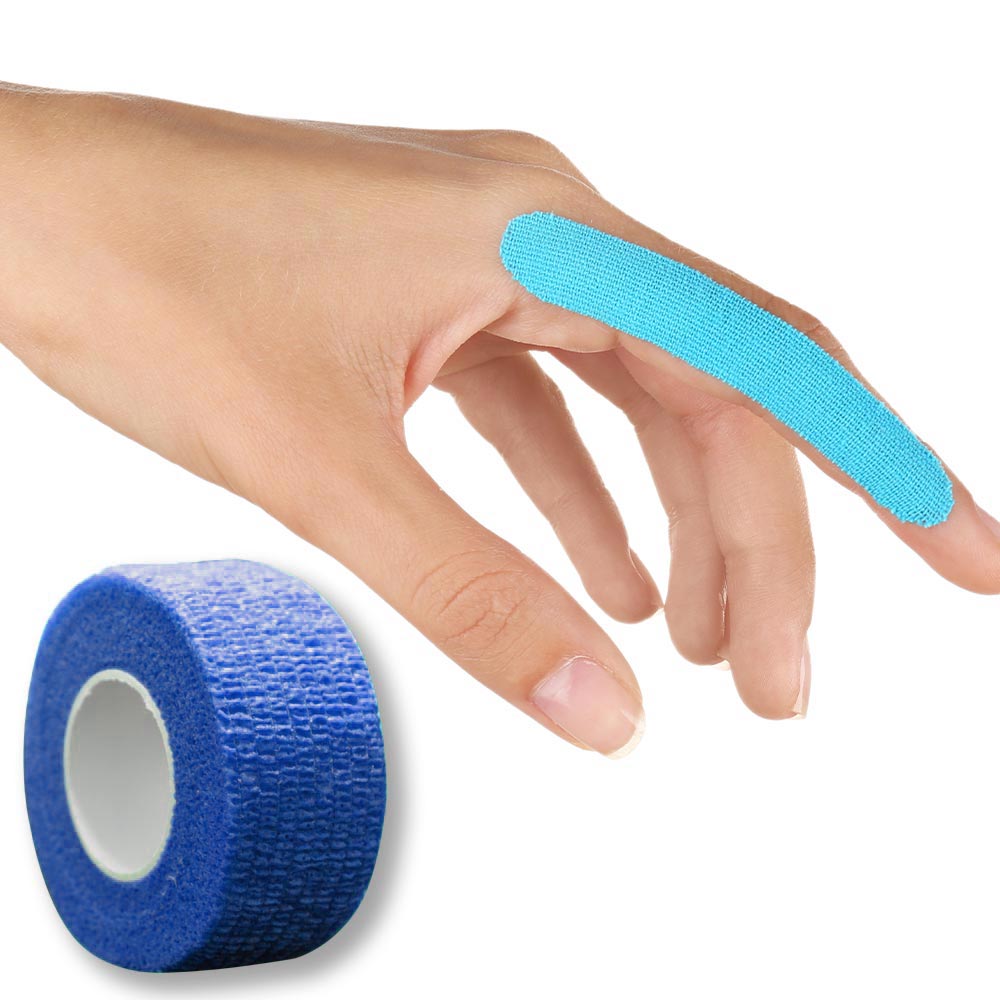 MC24 finger tape, cohesive, 2,5cm x 4,5m, blue, 1pc